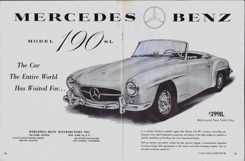 1955 mercedes benz model 190sl - 1955,