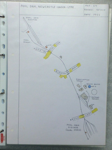B190 railway plan map - map, pool