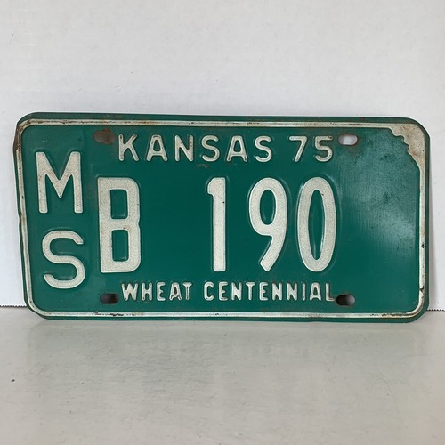 1975 kansas license plate - kansas,
