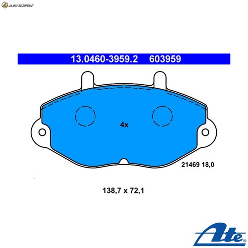Brake pad set - disc,